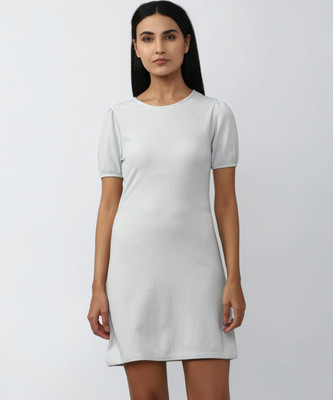 VAN HEUSEN Women A-line White Above Knee/Mid Thigh Length Dress