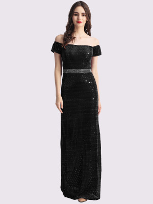 Finian Women Gown Black Maxi/Full Length Dress