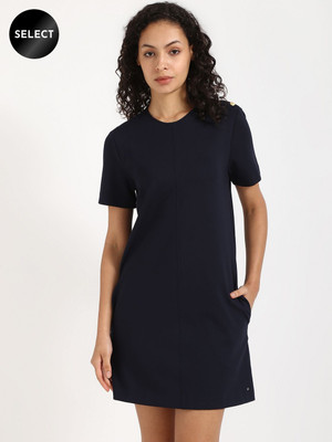 TOMMY HILFIGER Women Shift Blue Above Knee/Mid Thigh Length Dress