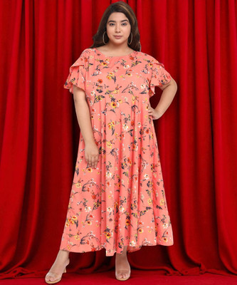 Oomph! Women A-line Multicolor Below Knee Dress