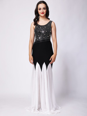 EastBay Women A-line Black Maxi/Full Length Dress