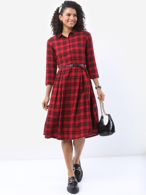 Tokyo Talkies Women Shirt Red Dress