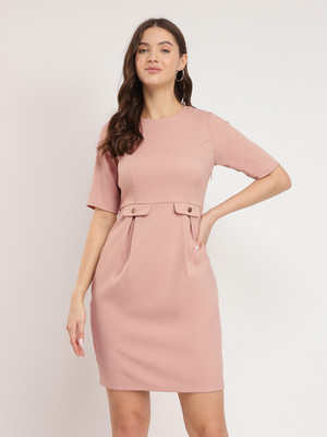 Fable Street Women Sheath Pink Above Knee/Mid Thigh Length Dress