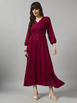 Femvy Anarkali Gown(Purple)