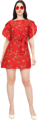 The chandan Women A-line Multicolor Above Knee/Mid Thigh Length Dress