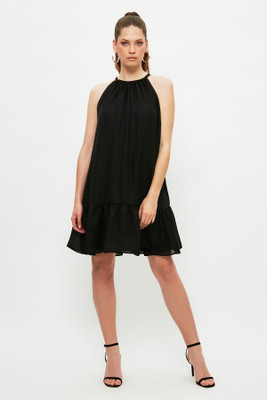 Trendyol Women Sheath Black Above Knee/Mid Thigh Length Dress