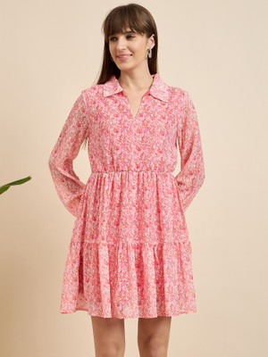 Dressberry Women Fit and Flare Red Mini/Short Dress
