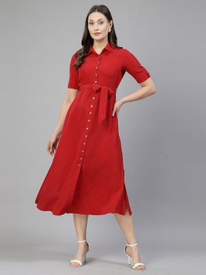 AAYU Women Shirt Red Dress