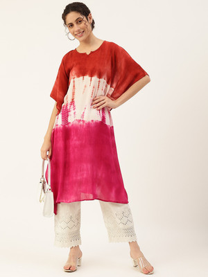 maaesa Printed Crepe Women Kaftan