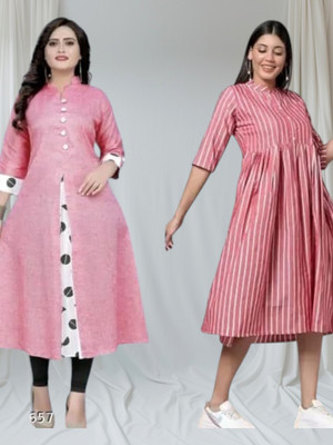 Suhani Fashionqq Women A-line Pink, Pink Maxi/Full Length Dress