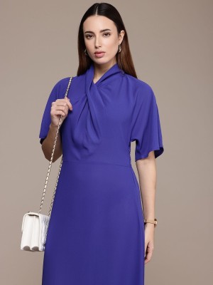 French Connection Women A-line Blue Dress