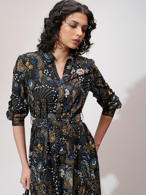 Tokyo Talkies Women Shirt Multicolor Midi/Calf Length Dress