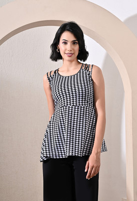 Divine Bezz Women Fit and Flare Black Above Knee/Mid Thigh Length Dress