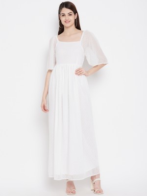 rain tree Women A-line White Dress