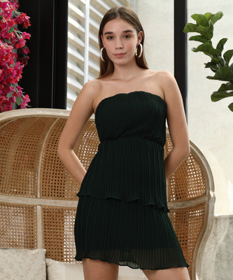 Pina Colada Women A-line Black Mini/Short Dress