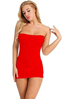 Unique Fashion 35 Women Bodycon Red Mini/Short Dress