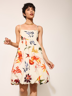 ONLY Women A-line Yellow Above Knee/Mid Thigh Length Dress