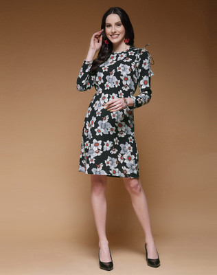 Selvia Women Bodycon Multicolor Midi/Calf Length Dress