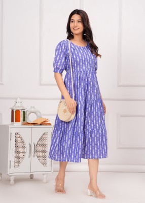 Mandna Women Ethnic Dress Blue Dress