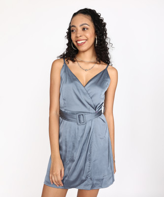 FOREVER 21 Women Bodycon Grey Above Knee/Mid Thigh Length Dress