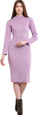 Shyammc Women Bodycon Purple Knee Length Dress