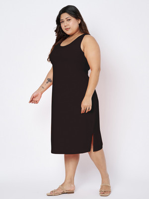 BRINNS Women Sheath Black Midi/Calf Length Dress