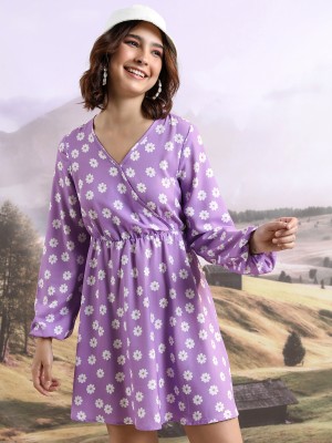 KETCH Women Blouson Purple Dress