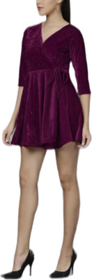 Garima Fashion Women A-line Black Above Knee/Mid Thigh Length Dress