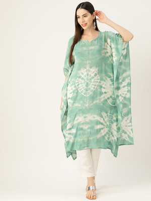 METRONAUT Women Kaftan Green Midi/Calf Length Dress