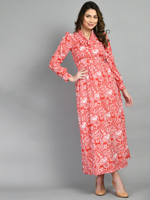 PRETTY LOVING THING Women A-line Red Maxi/Full Length Dress