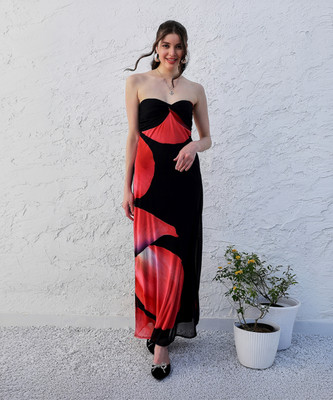 ATHENA Women Bodycon Black Maxi/Full Length Dress