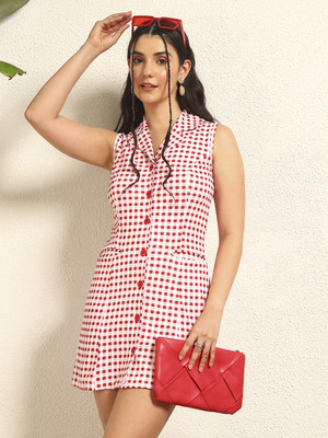 TANDUL Women Shirt Multicolor Above Knee/Mid Thigh Length Dress
