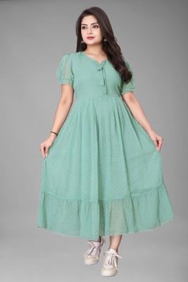 Qena Flared/A-line Gown(Light Green)