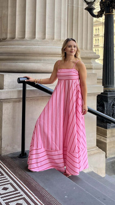 Sheetal Accociates Women Maxi Pink Full Length Dress