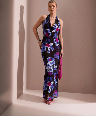 TANDUL Women Bodycon Multicolor Maxi/Full Length Dress