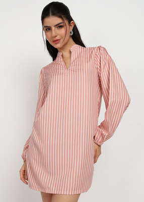 Asami Women A-line Orange Above Knee/Mid Thigh Length Dress