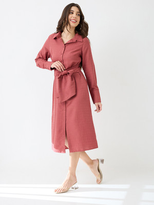 Globus Women Shirt Pink Midi/Calf Length Dress