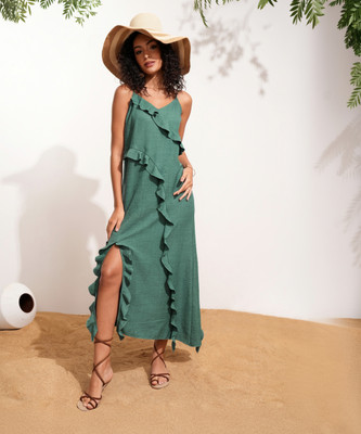 Tokyo Talkies Women Maxi Blue Midi/Calf Length Dress