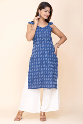 METRONAUT Women A-line Blue Midi/Calf Length Dress