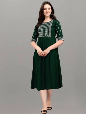 SORTHIYA GROUP Women A-line Green Dress