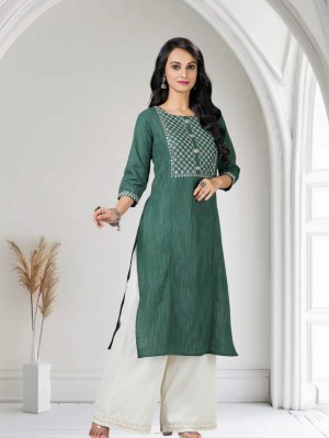 rootover 30 Women Ethnic Dress Dark Green Dress