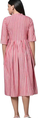 Db Fashionpo Women A-line Green, Pink Maxi/Full Length Dress
