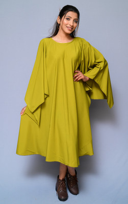 diyaz Women Kaftan Green Midi/Calf Length Dress