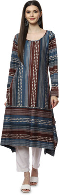 BIBA Women A-line Multicolor Midi/Calf Length Dress