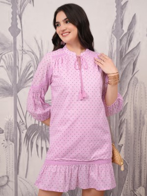 Vishudh Women A-line Pink Dress