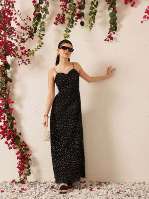 STREET9 Women Fit and Flare Pink Below Knee Dress