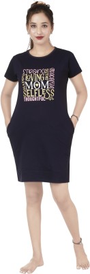 SOUNIK FASHION SDS Women A-line Dark Blue Dress