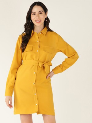 Mast & Harbour Women Sheath Yellow Dress