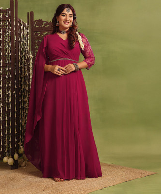Miss Chase Women Maxi Pink Full Length Dress