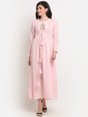 La Zoire Women Maxi Pink Full Length Dress